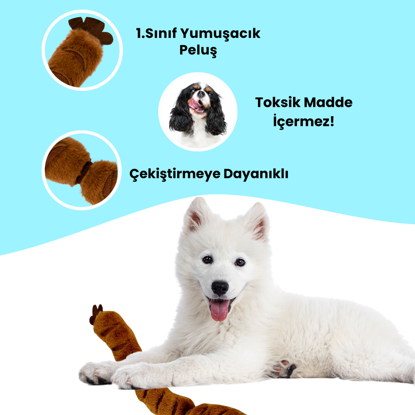 Peluş Sosis Köpek Oyuncağı 65 CM Köpek Çekiştirme Oyuncağı