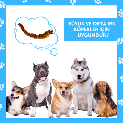 Peluş Sosis Köpek Oyuncağı 65 CM Köpek Çekiştirme Oyuncağı