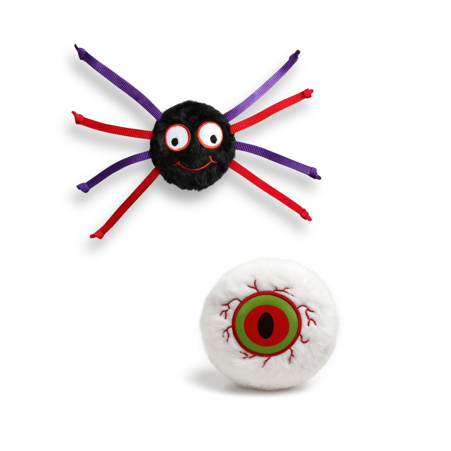 Havhav Cadılar Bayramı Temalı Köpek Oyuncak Seti | Hışırtılı Peluş Terlik, Peluş Örümcek ve Göz Oyun Topu