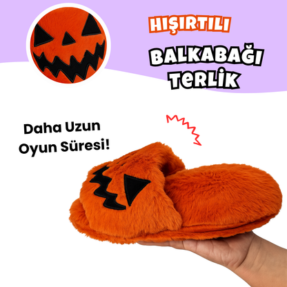 Havhav Cadılar Bayramı Temalı Köpek Oyuncak Seti | Hışırtılı Peluş Terlik, Peluş Örümcek ve Göz Oyun Topu