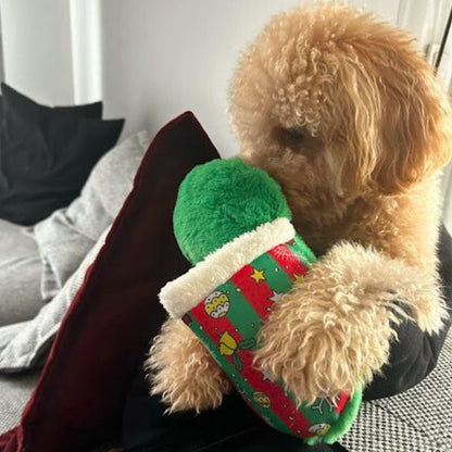 Sesli Peluş Terlik Köpek Oyuncağı | Mama Saklamalı Zeka Geliştirici Oyuncak