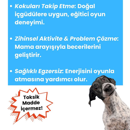 Sesli Peluş Terlik Köpek Oyuncağı | Mama Saklamalı Zeka Geliştirici Oyuncak