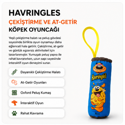 Köpekler Için Çekiştirme HAVringles Çekiştirme Halatlı Peluş Köpek Oyuncağı