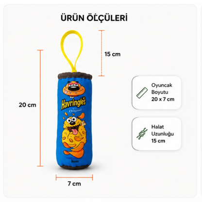 Köpekler Için Çekiştirme HAVringles Çekiştirme Halatlı Peluş Köpek Oyuncağı