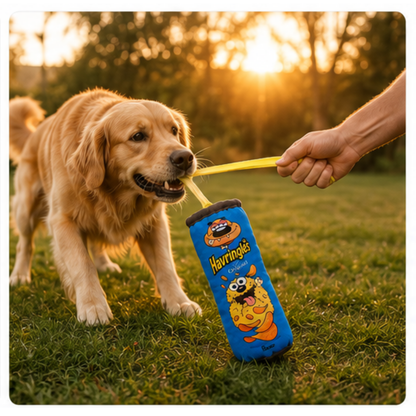 Köpekler Için Çekiştirme HAVringles Çekiştirme Halatlı Peluş Köpek Oyuncağı
