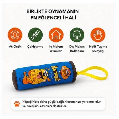 Köpekler Için Çekiştirme HAVringles Çekiştirme Halatlı Peluş Köpek Oyuncağı