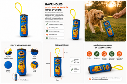 Köpekler Için Çekiştirme HAVringles Çekiştirme Halatlı Peluş Köpek Oyuncağı