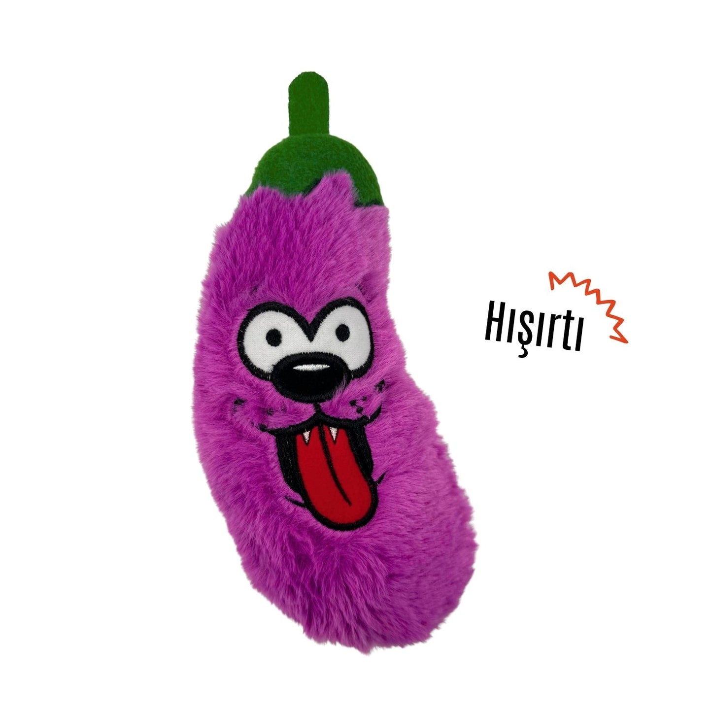 Tombik Patlıcan Peluş Köpek Oyuncağı | Hışırtı Sesli Mor Köpek Oyun Uyku Arkadaşı