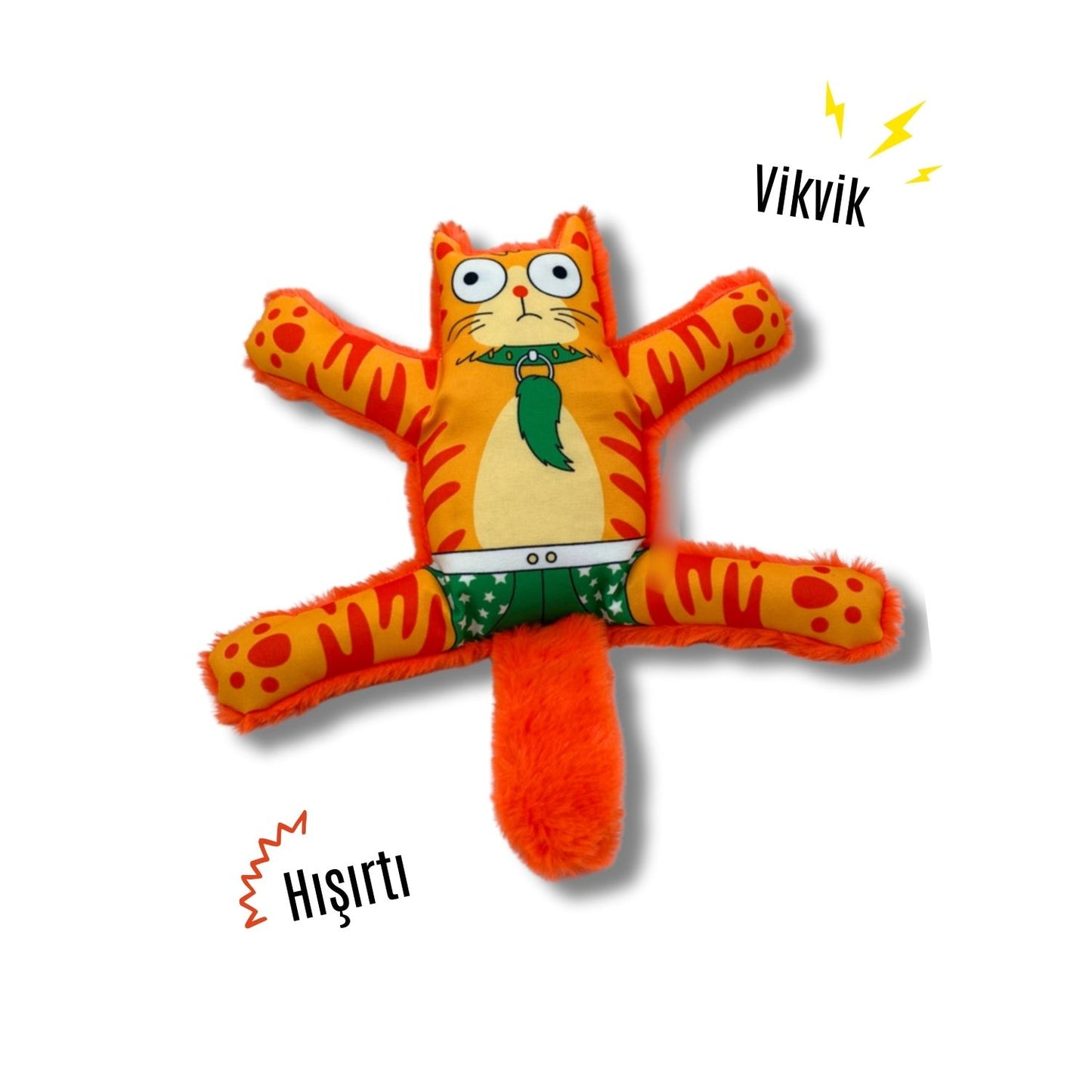 Mihav Sesli Köpek Oyuncağı | Vikvik ve Hışırtılı Kedi Şekilli Aktivite Oyuncağı