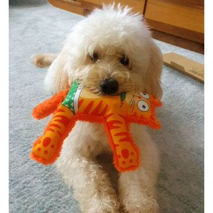 Mihav Sesli Köpek Oyuncağı | Vikvik ve Hışırtılı Kedi Şekilli Aktivite Oyuncağı