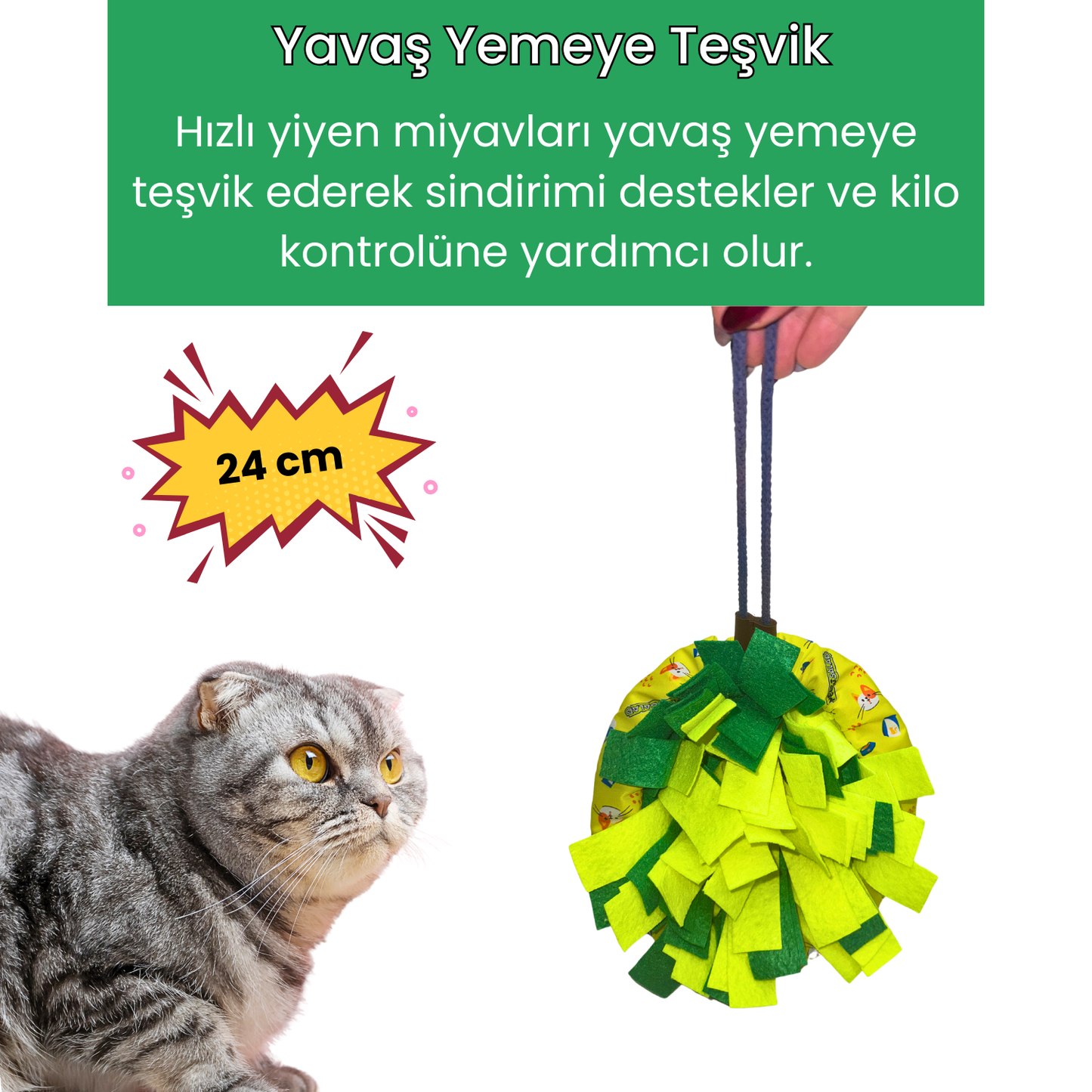 Meowsalad Mama Saklamalı Koklama Matı Kedi ve Küçük/Orta Irk Köpek Zeka Oyuncağı