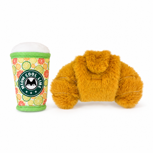 Havhav Kruvasan Mama Saklamalı Hışırtılı Ve Cool Lime İçecek Peluş Köpek Oyuncağı Seti
