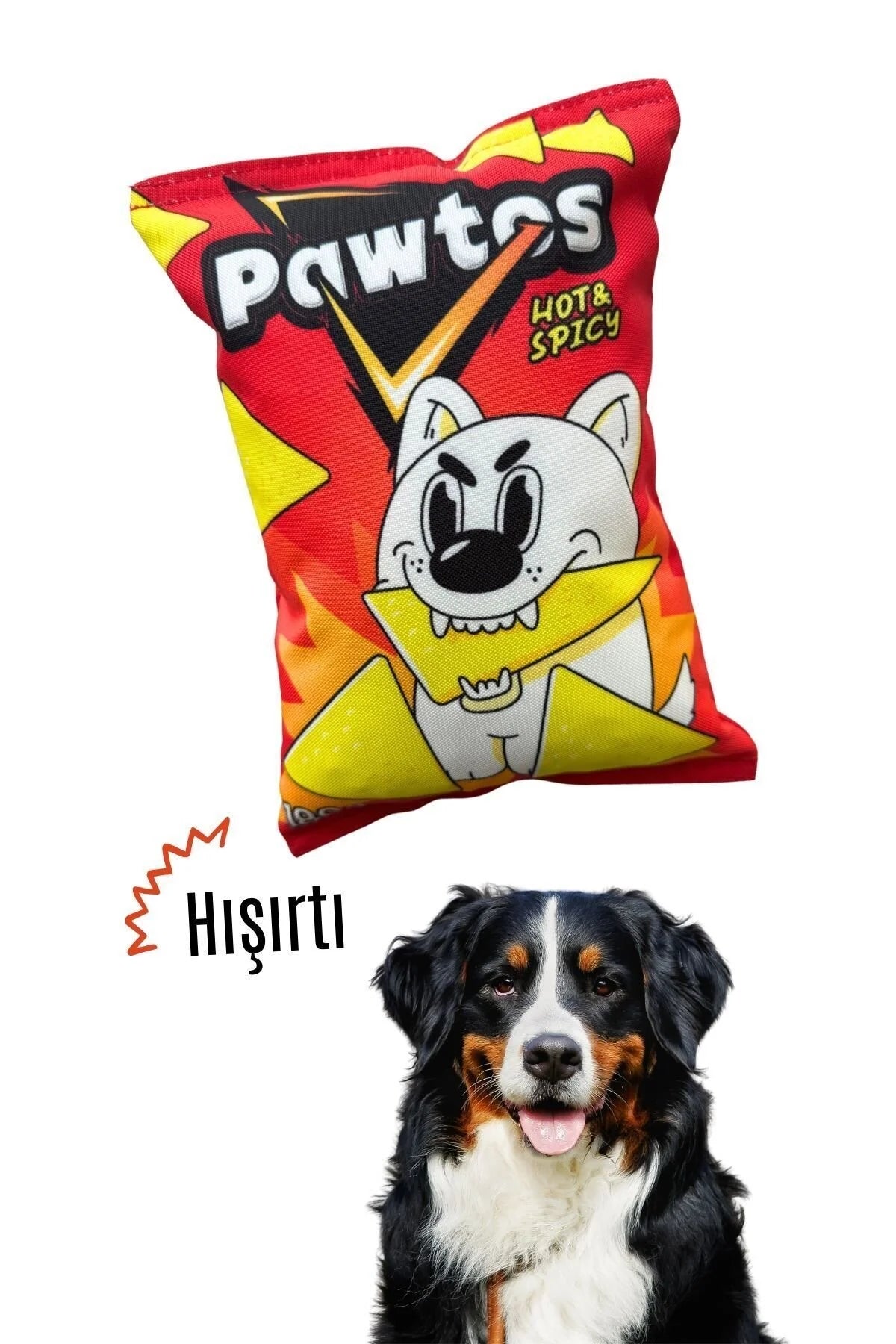 Pawtos Peluş Cips Hışırtı Sesli Köpek Oyuncağı Cips Şeklinde Ses Çıkaran Köpek Oyun Arkadaşı