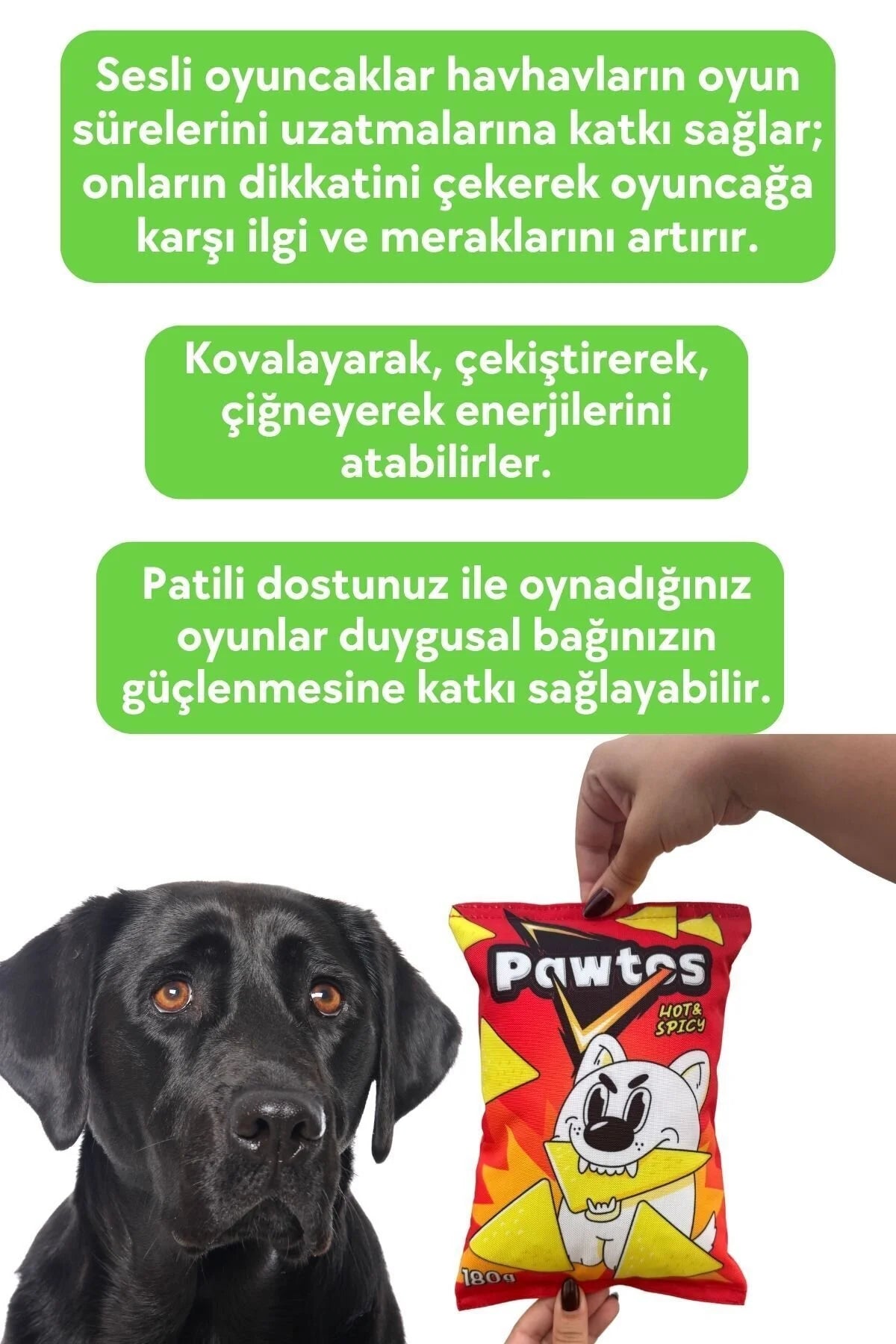 Pawtos Peluş Cips Hışırtı Sesli Köpek Oyuncağı Cips Şeklinde Ses Çıkaran Köpek Oyun Arkadaşı