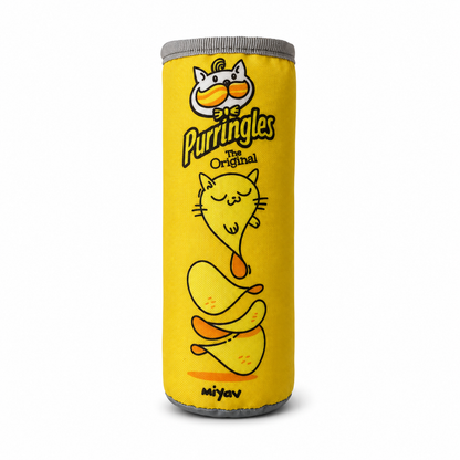 Purringles Catnipli Tekmeleme Kedi Oyuncağı Peluş Cips Sarı