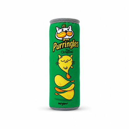 Purringles Catnipli Tekmeleme Kedi Oyuncağı Peluş Cips Yeşil