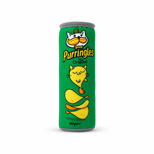 Purringles Catnipli Tekmeleme Kedi Oyuncağı Peluş Cips Yeşil