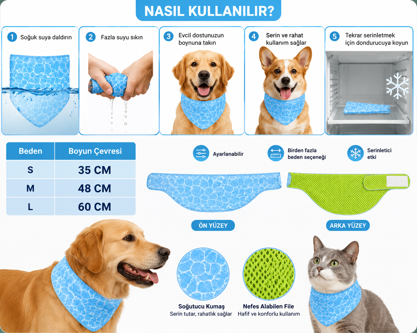 Havhav Serinletici Köpek Oyuncak Seti 3’lü - Serinletici Fular, Köpekbalığı ve Çapa Köpek Oyuncakları