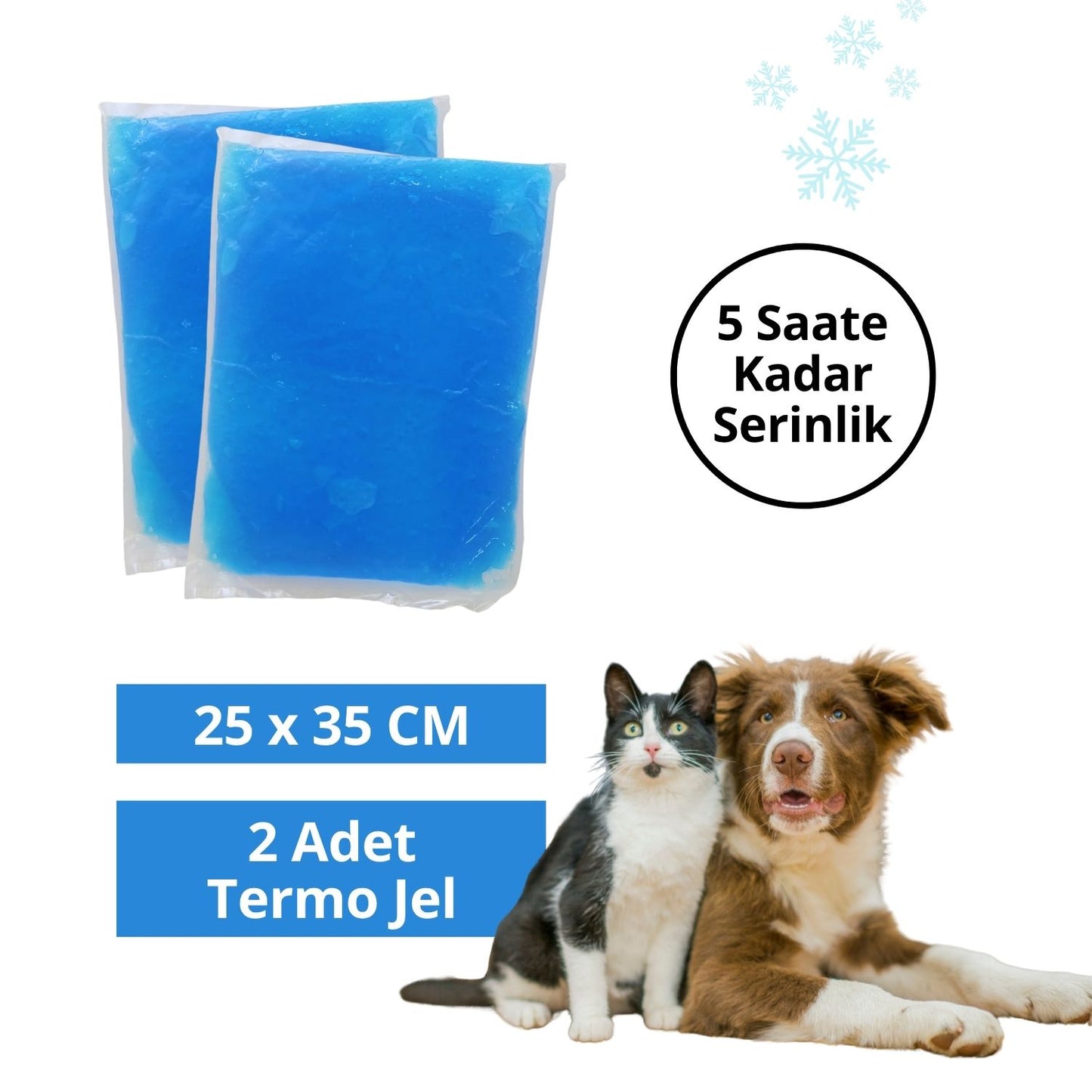2 Adet Termo Jel 25x35 Cm Soğuk/Sıcak Kullanım – Serinletici Minder Uyumlu, 5 Saat Etkili